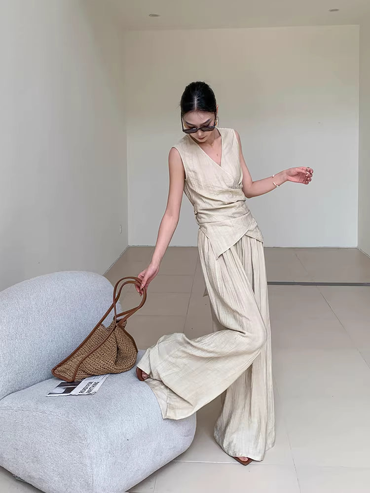 Crinkle-Plissé Wrap Ensemble