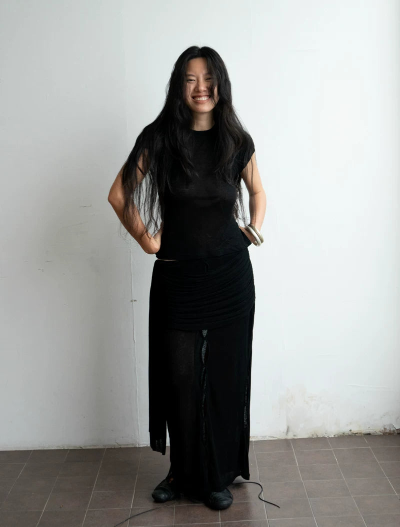Aperture Wool-Blend Skirt