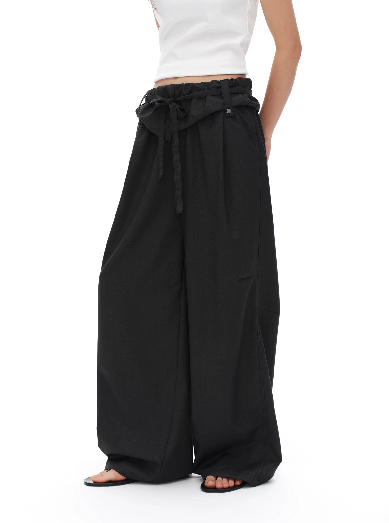 Rolled Tulip Waist Trousers