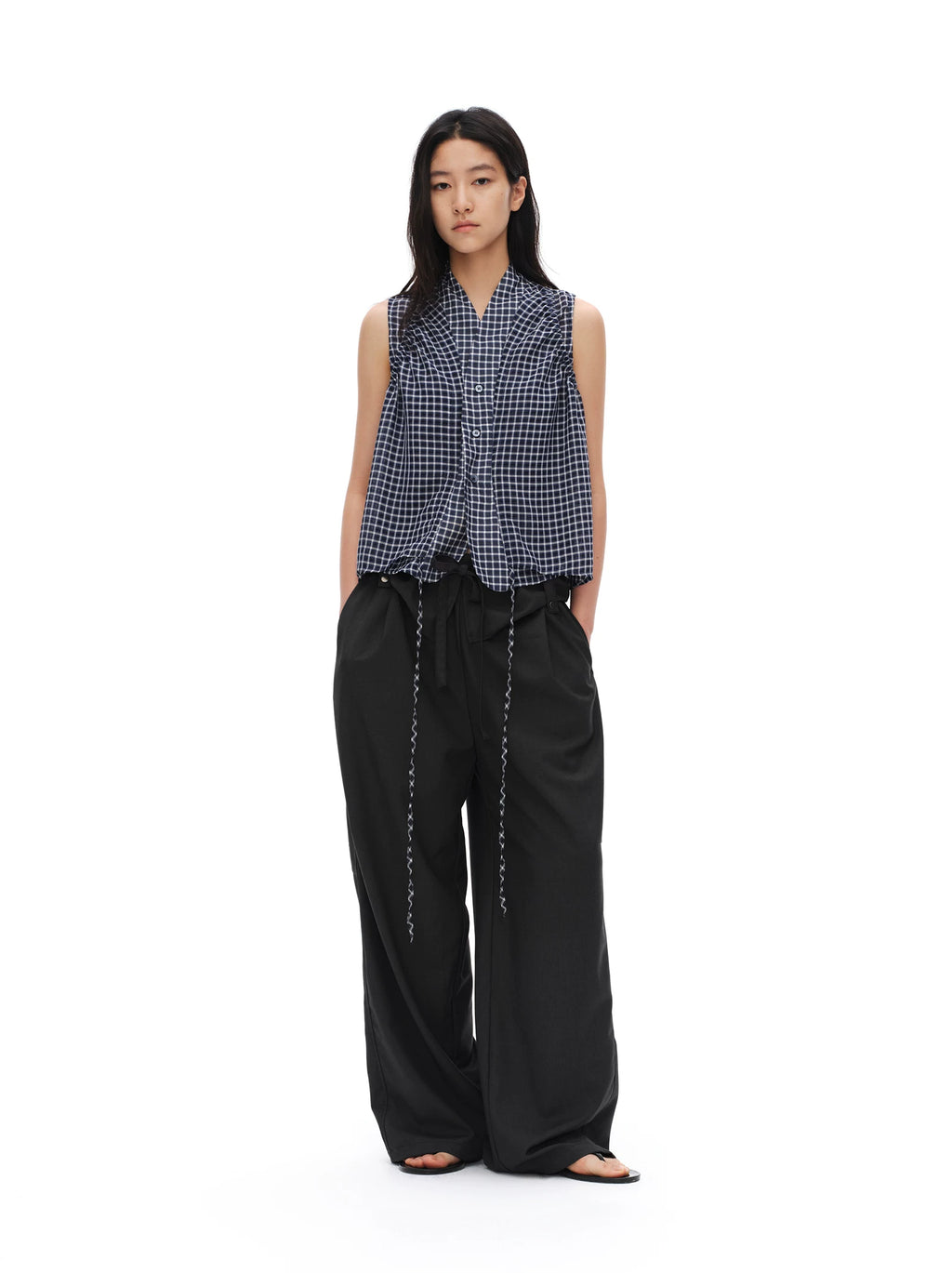 Rolled Tulip Waist Trousers