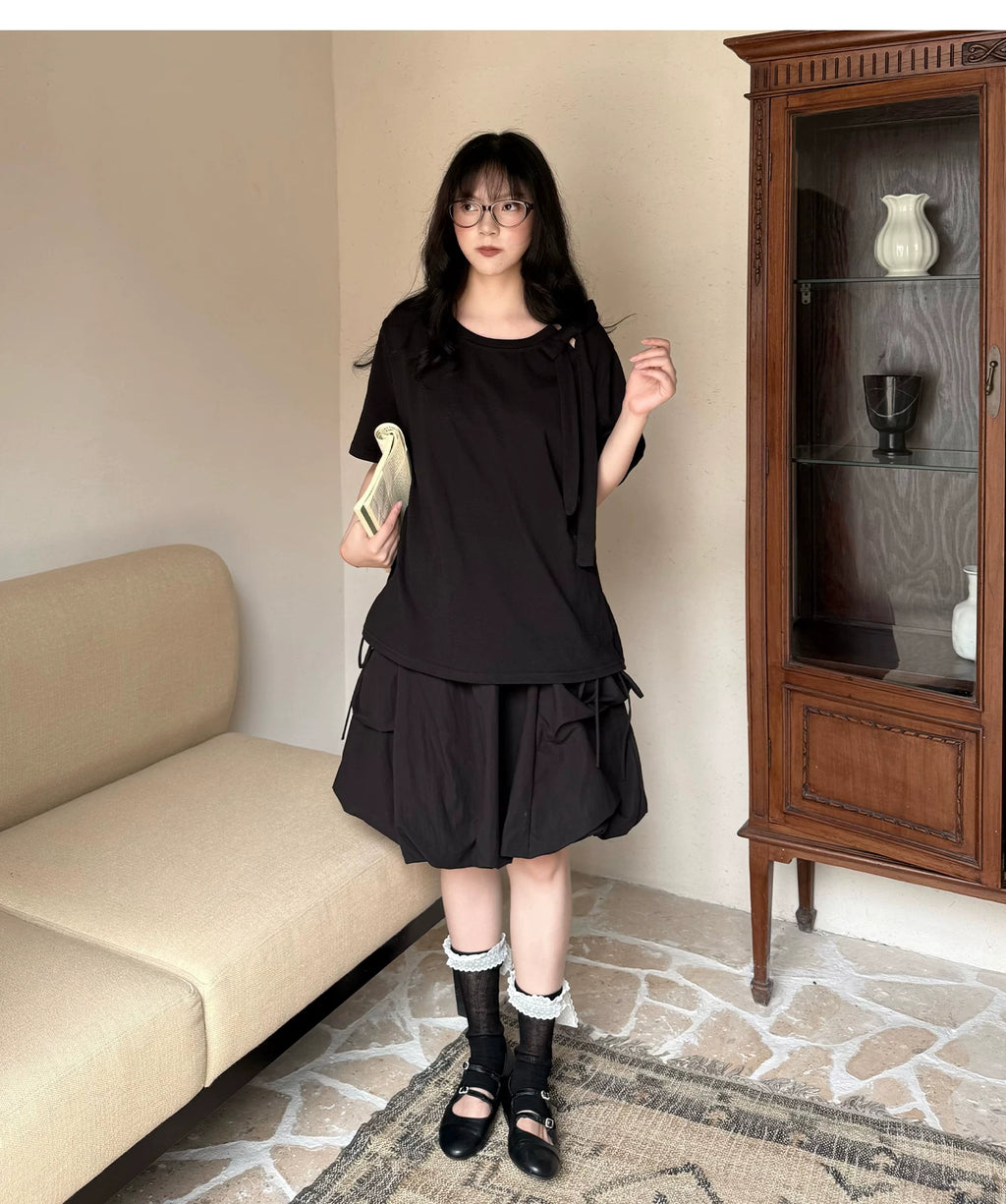 Flower Bud A-Line Skirt