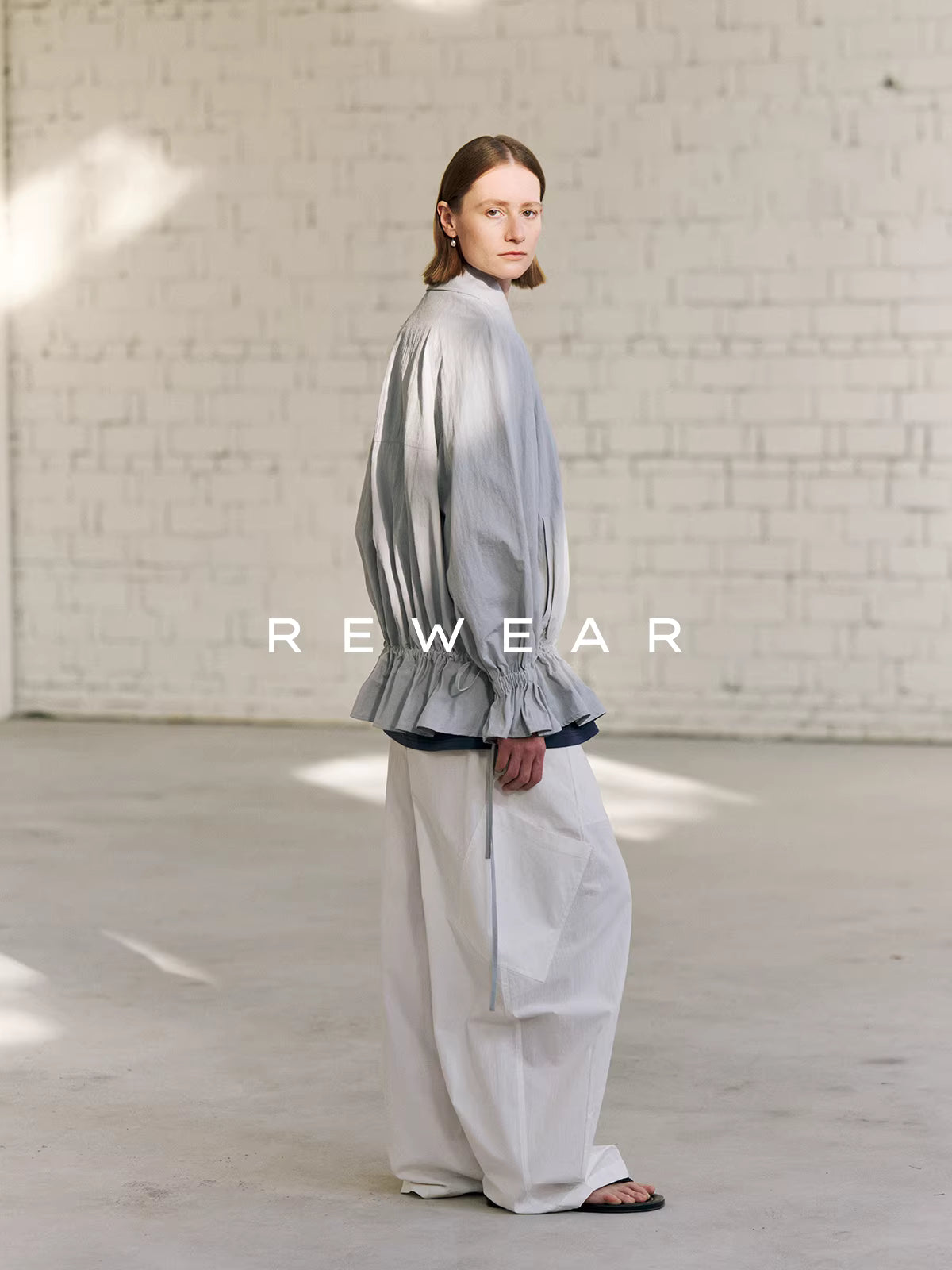 Crisp Slant Pocket Alabaster Trousers
