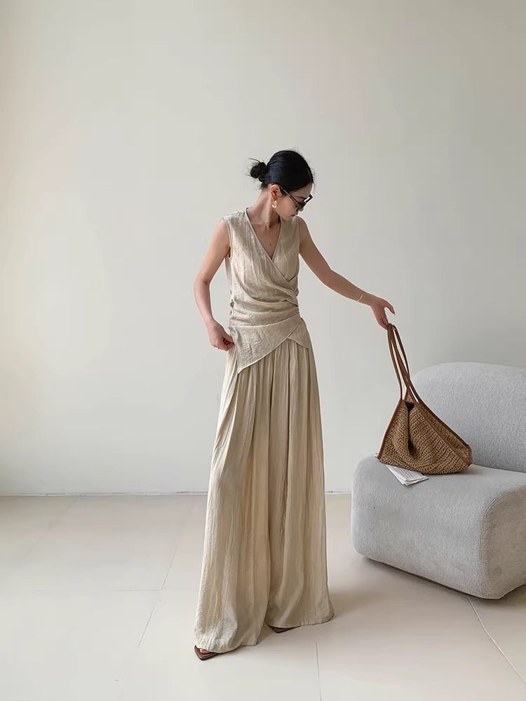 Crinkle-Plissé Wrap Ensemble