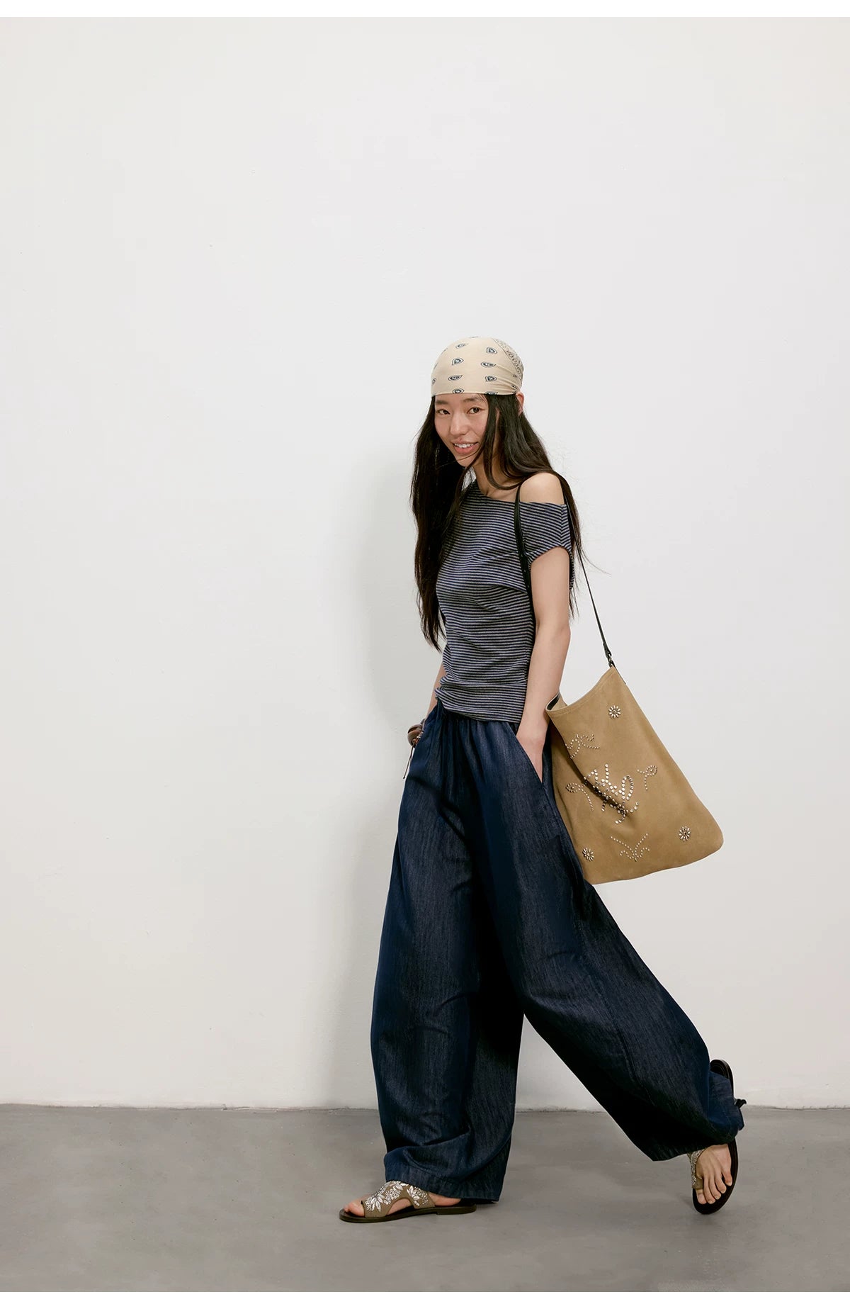 Cloud Barrel Denim Trousers
