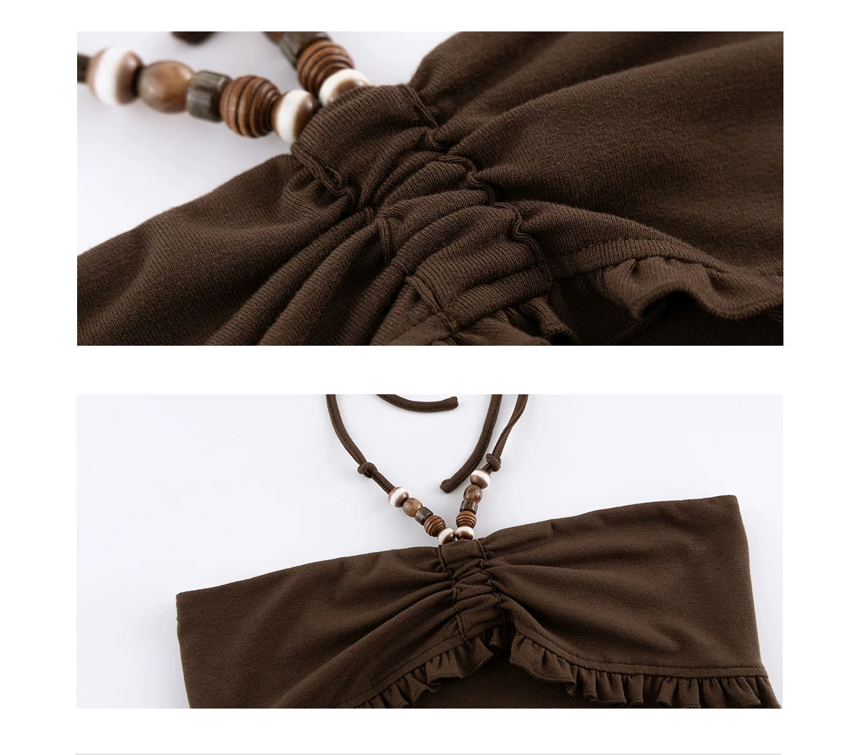 Ruched Halter Tube Top