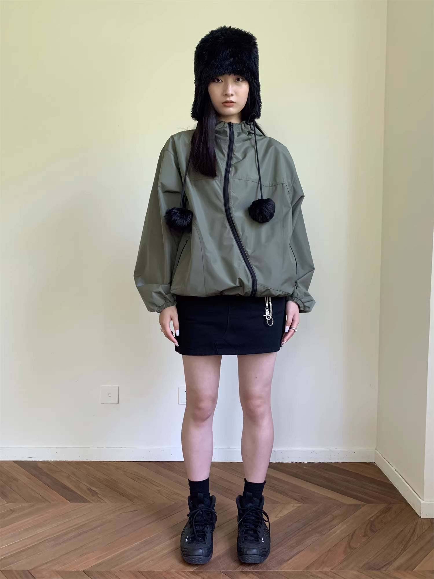 Technical Asymmetric Zip Windbreaker