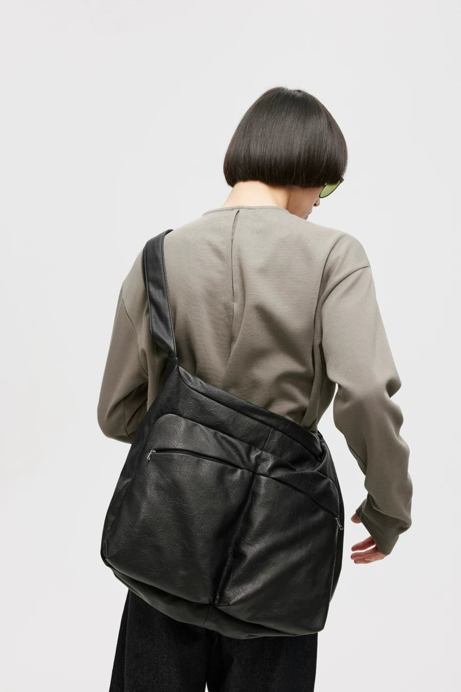 Bow Strap Slouch Messenger Bag