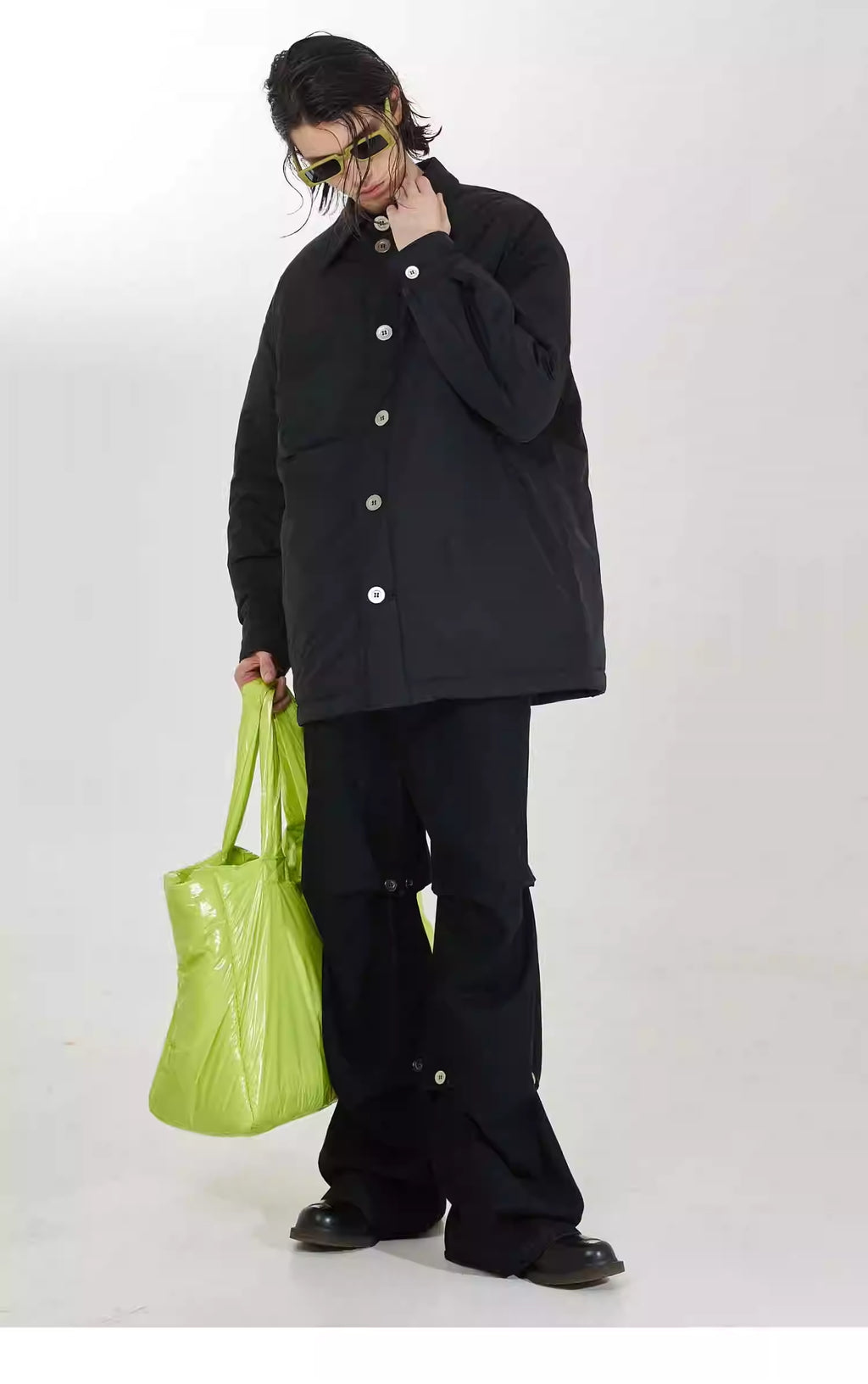 Strobe-Line Staggered Blouson Jacket