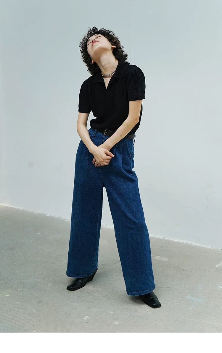 Micro-Piqué Polo Top