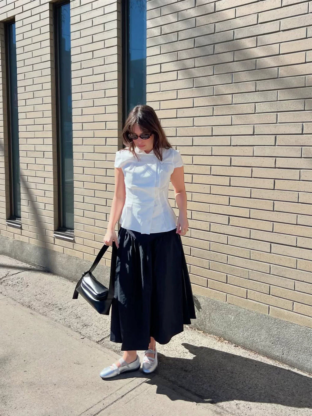Missy Tailored Cap Sleeve Blouse
