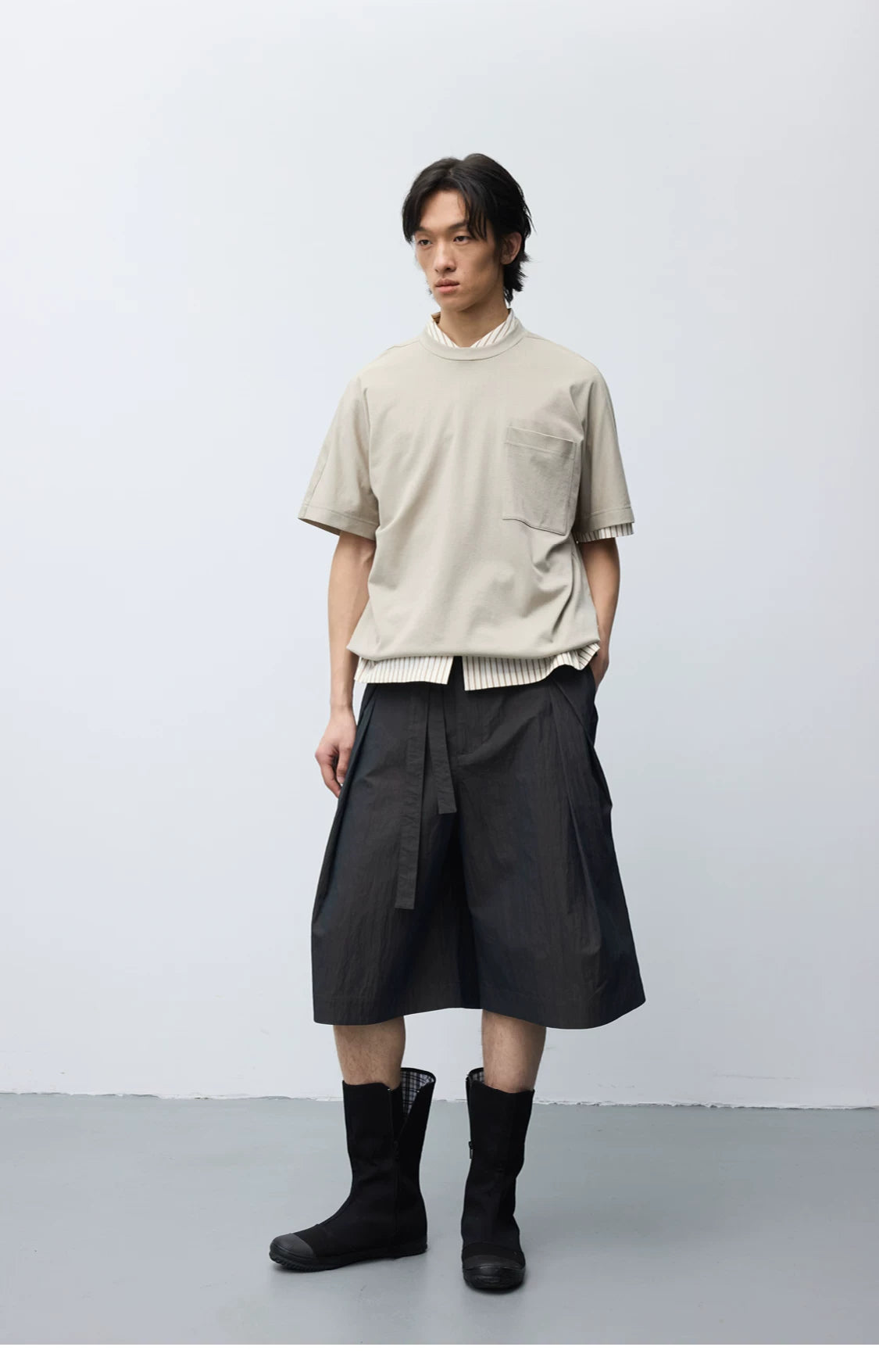 Triacetate Blend Pocket T-Shirt