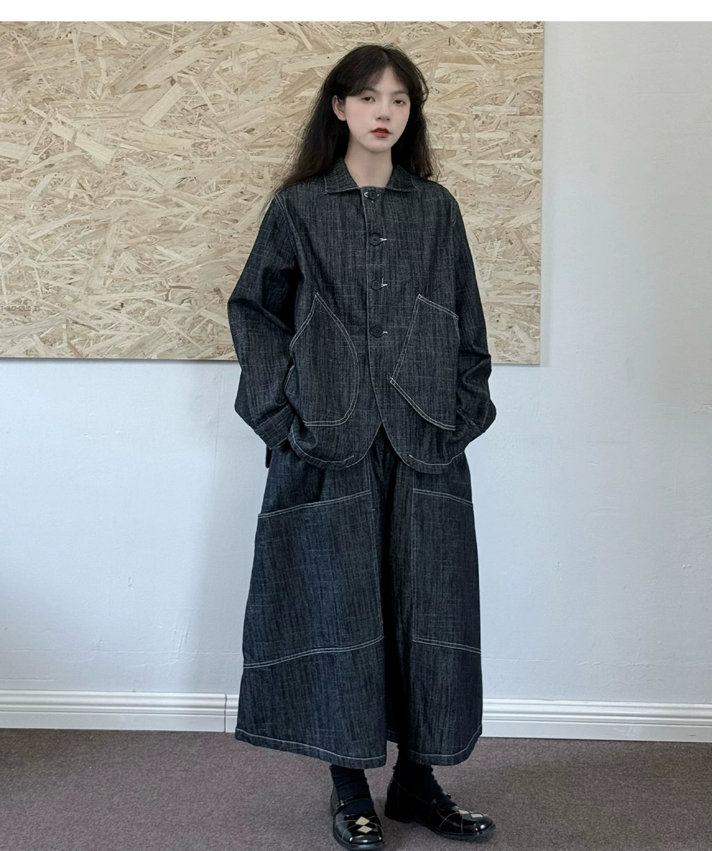 Petal Drift Button-Up Jacket