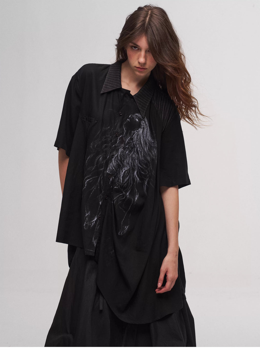 Tulip Skirt in Black Ink