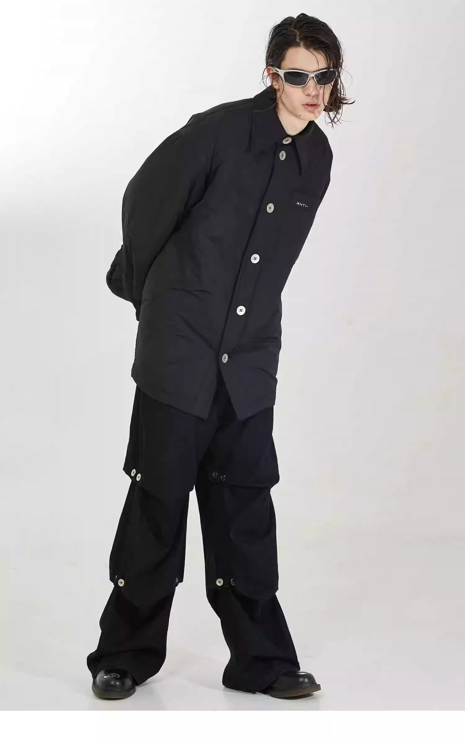 Strobe-Line Staggered Blouson Jacket