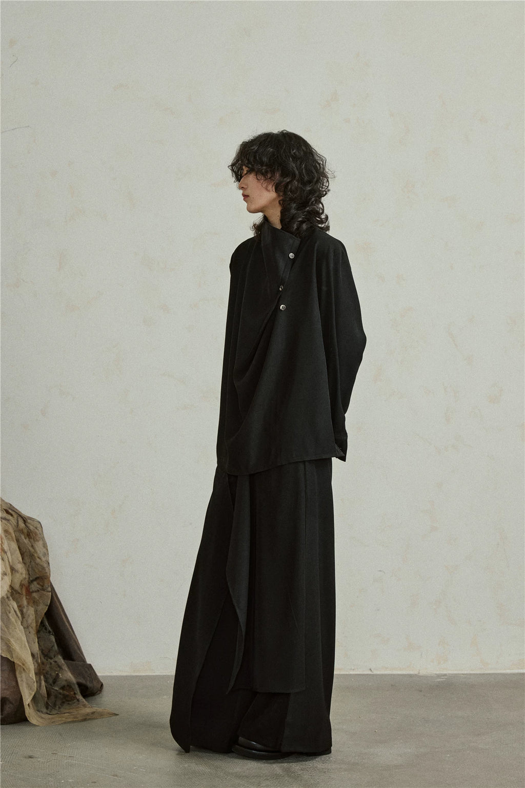 Sculptural Oversized Draped Tunic