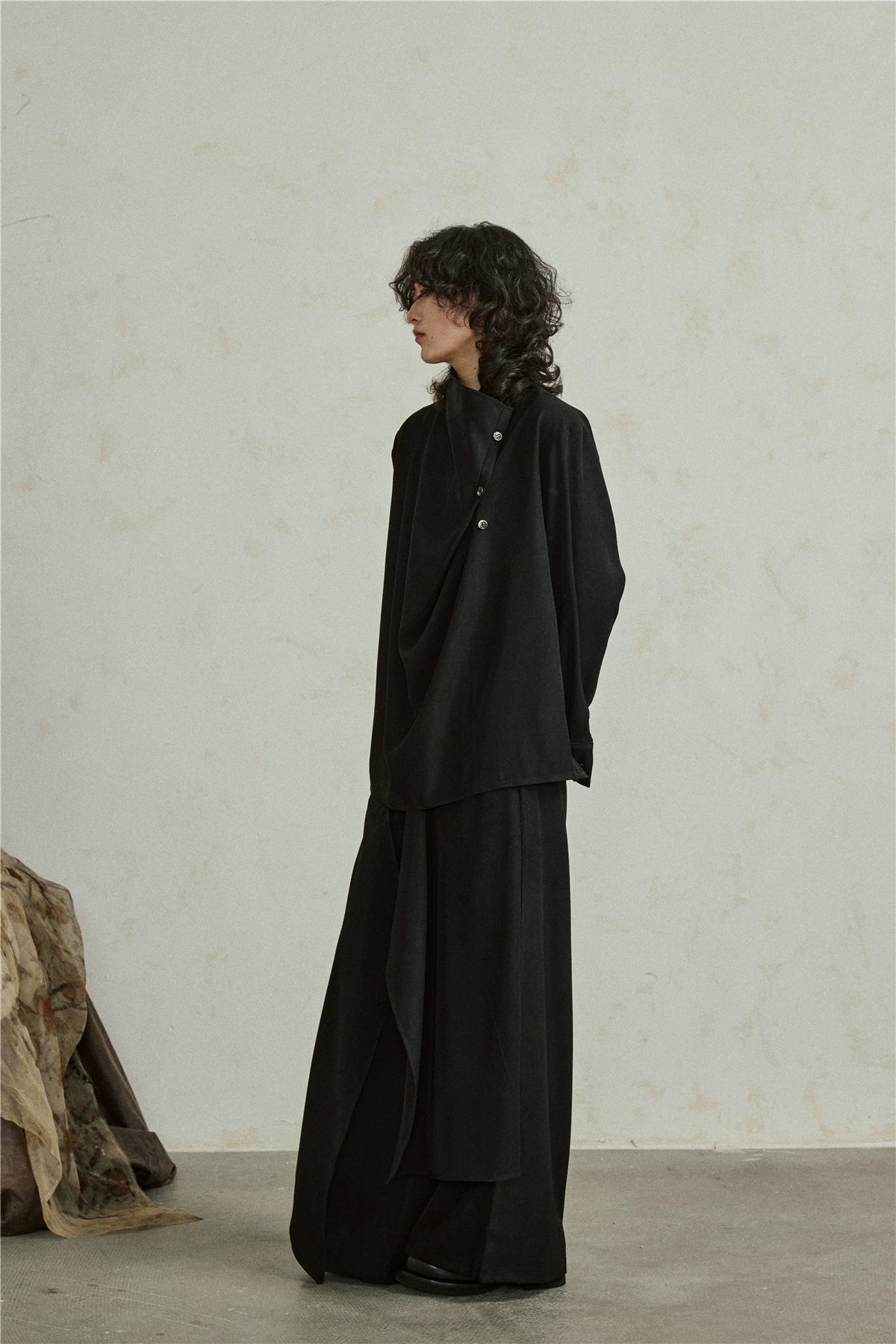 Sculptural Oversized Draped Tunic