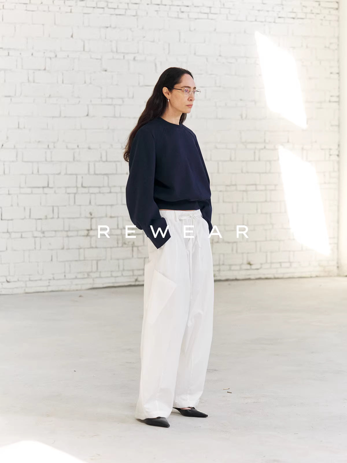Crisp Slant Pocket Alabaster Trousers