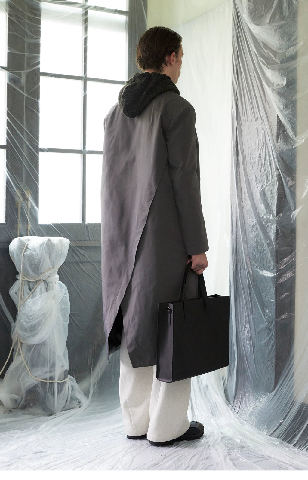 Single-Breasted Longline Mac Coat