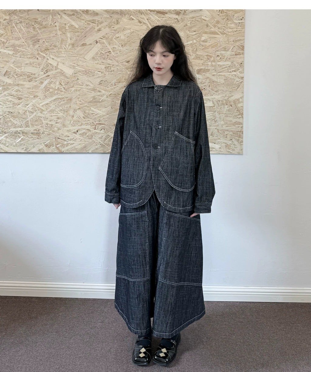 Petal Drift Button-Up Jacket