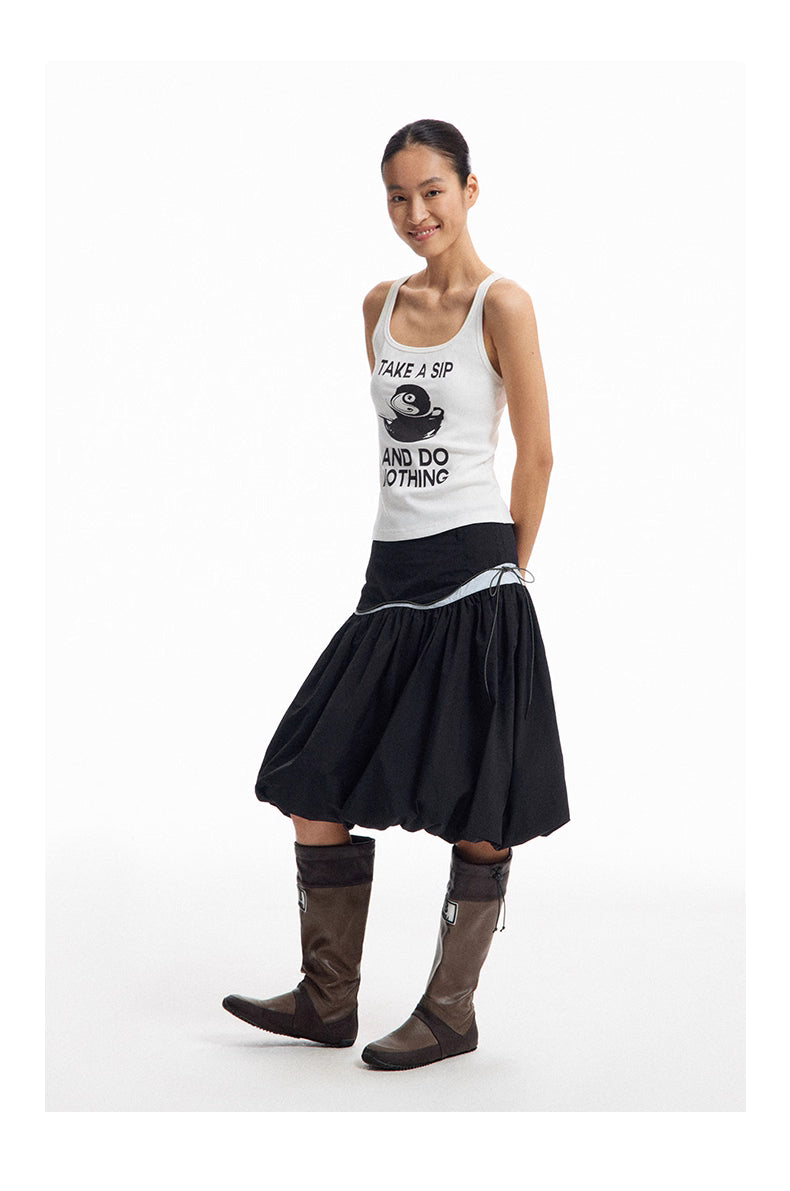 Bubble Skirt in Black Ink