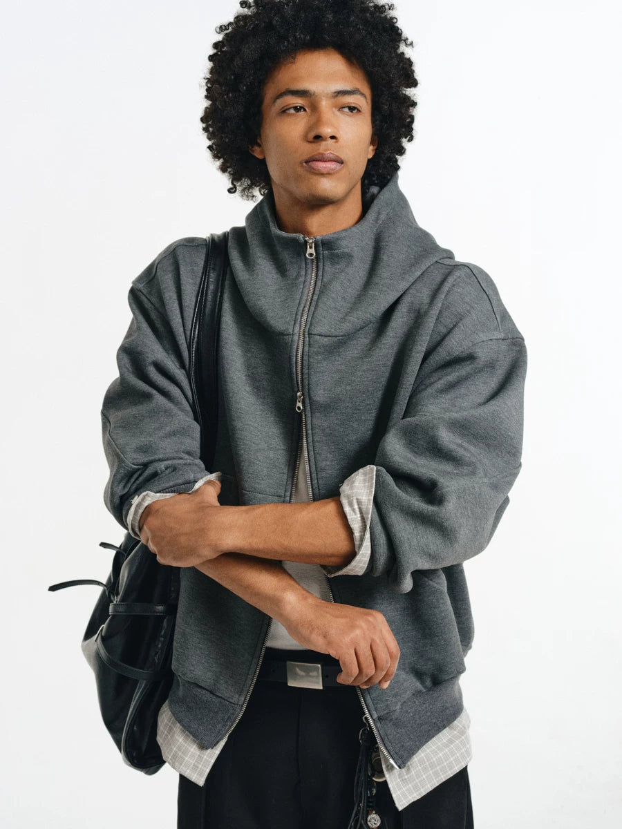 Detachable Plaid Layer Hoodie
