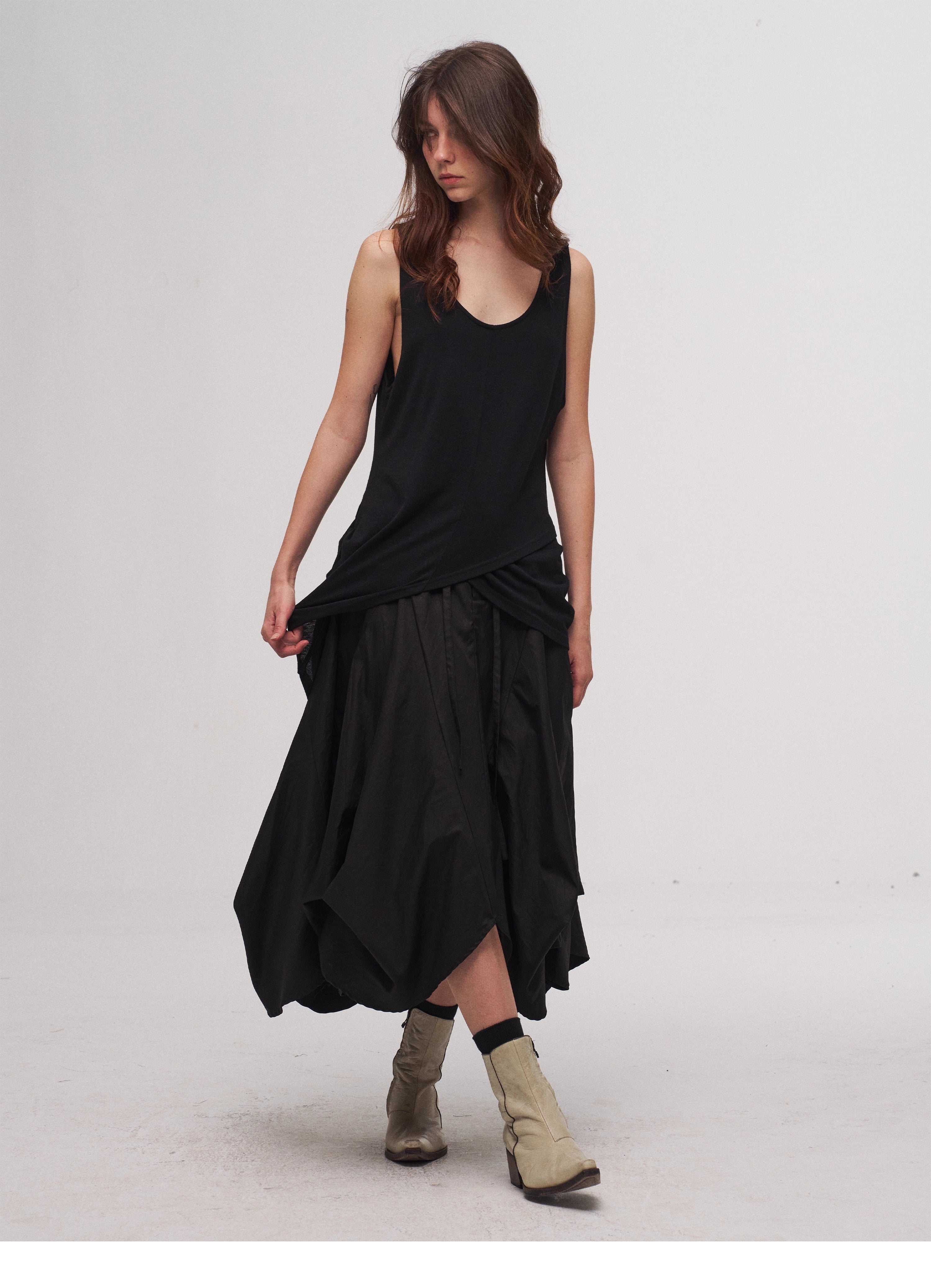 Tulip Skirt in Black Ink