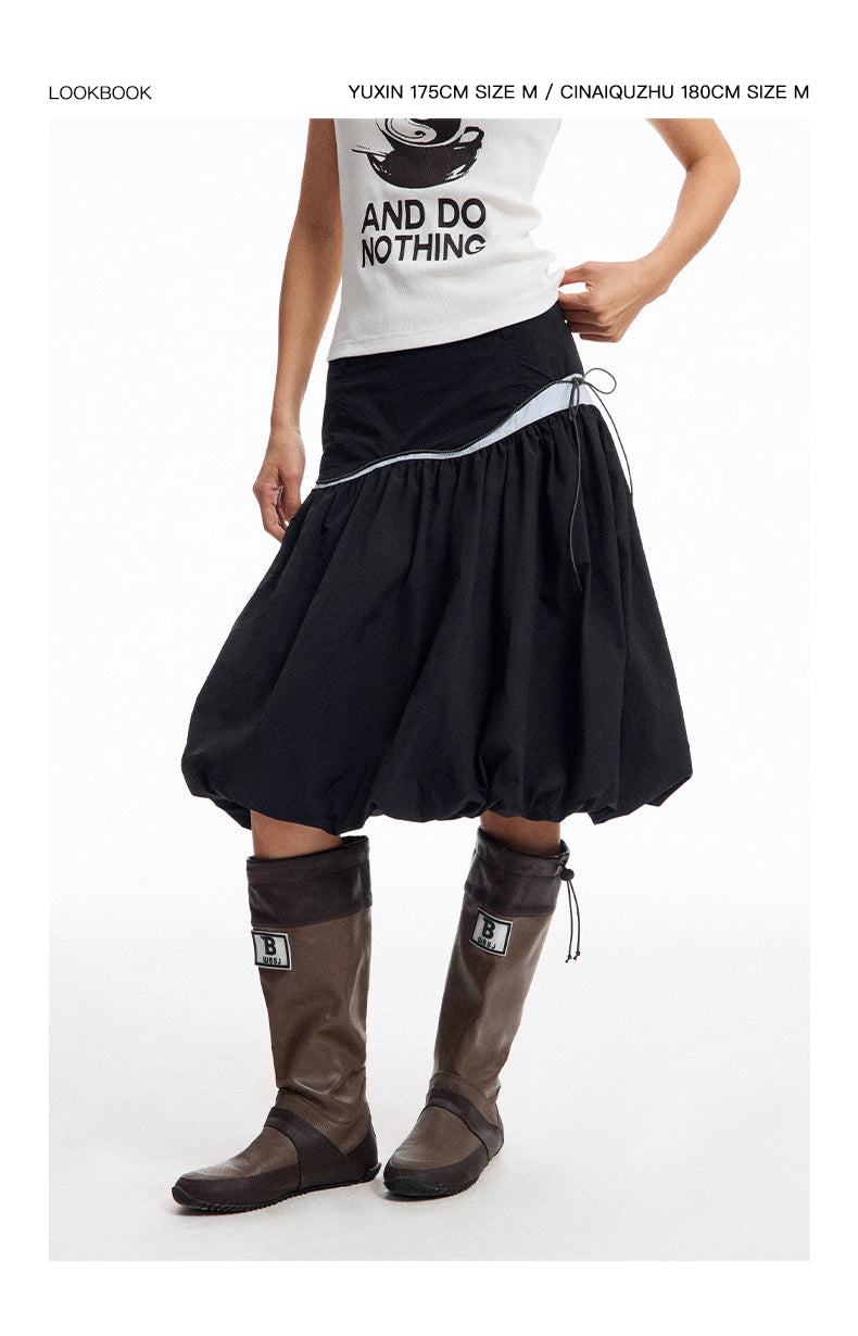 Bubble Skirt in Black Ink