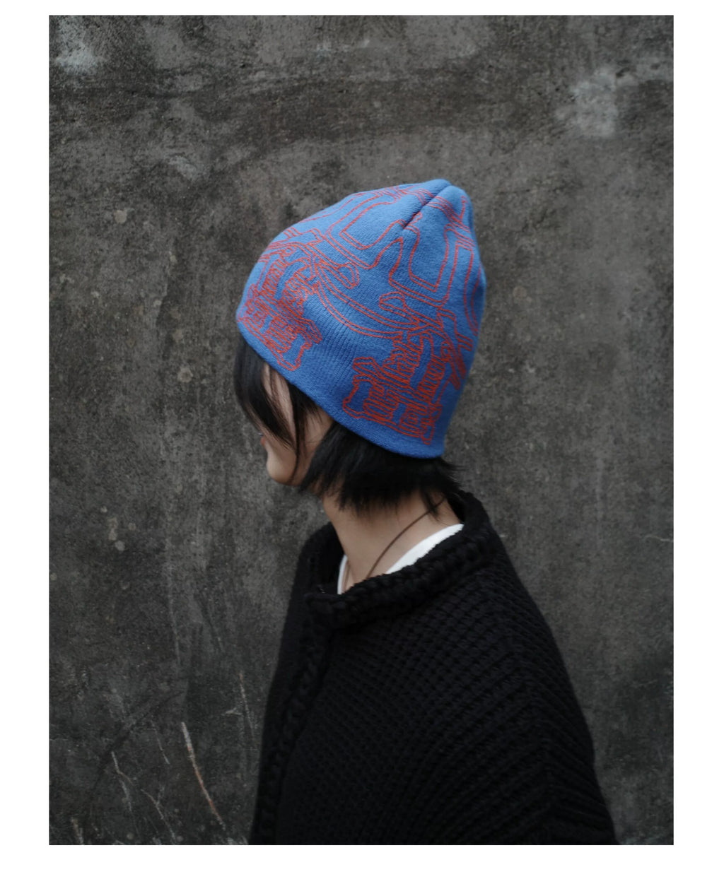 尤奋 Euphoria All-Over Graphic Knitted Beanie