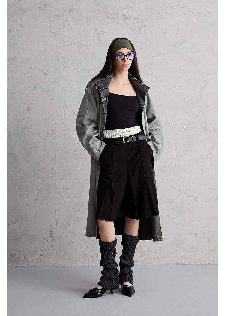 Mineral Wash Reversible Coat Jacket