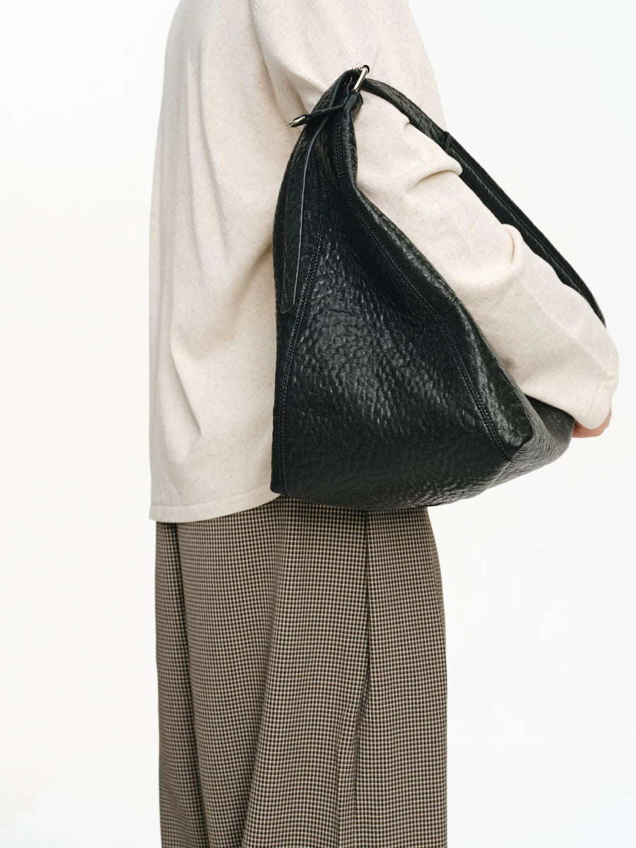 Textured Oversized Slouch Shoulder Bag