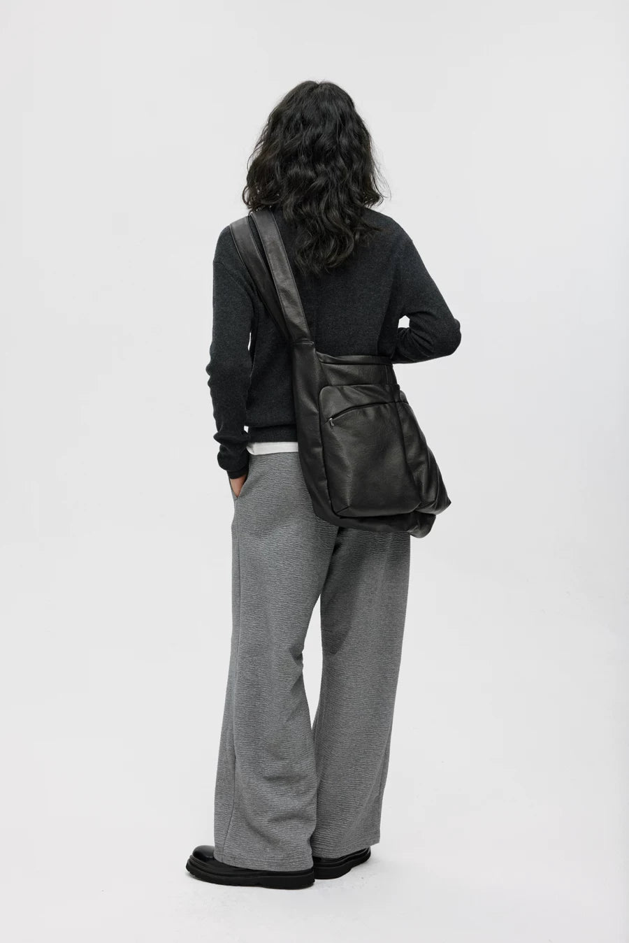 Bow Strap Slouch Messenger Bag