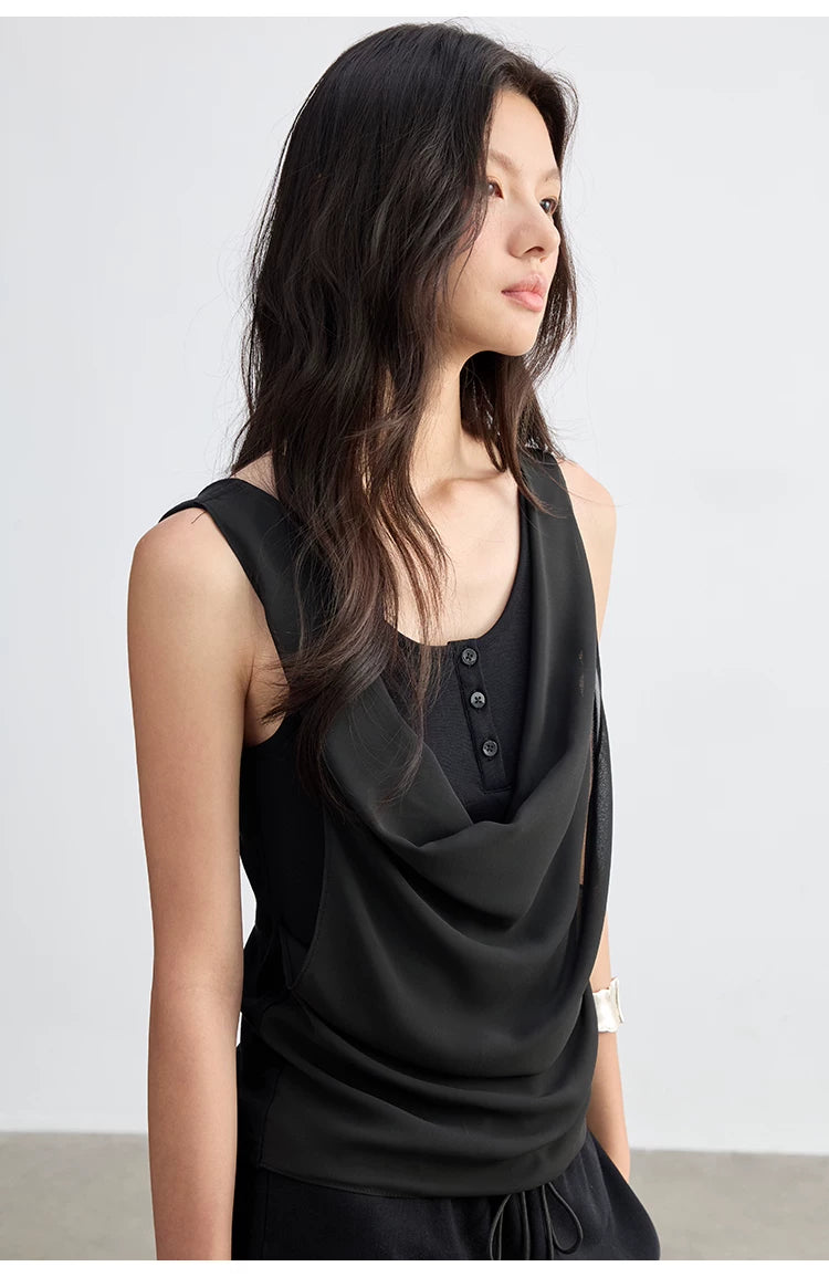 Cascade Drape Layered Tank