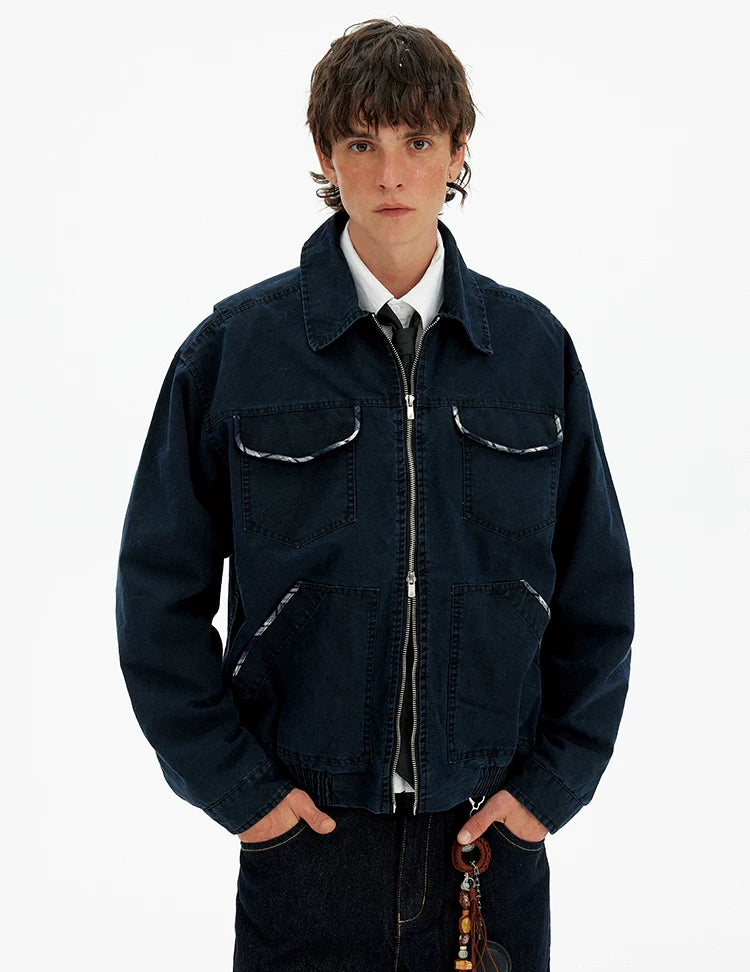 Contrast Trim Workwear Blouson