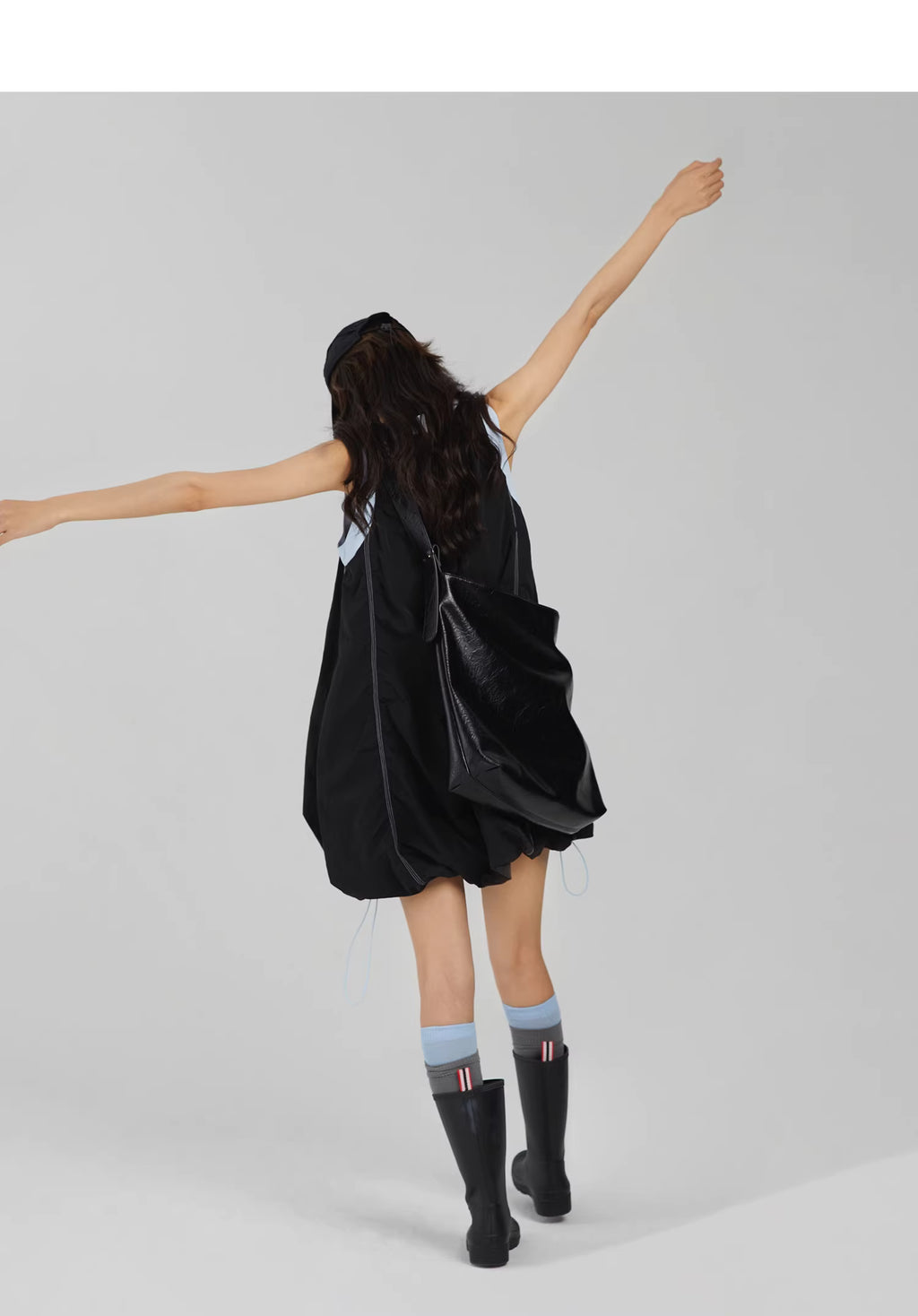 Technical Stitch Parachute Dress