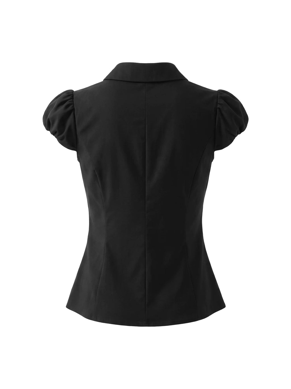 Asymmetric Button Peplum Shirt