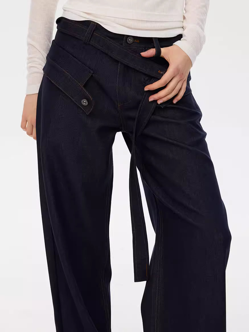 Asymmetric Wrap Jeans