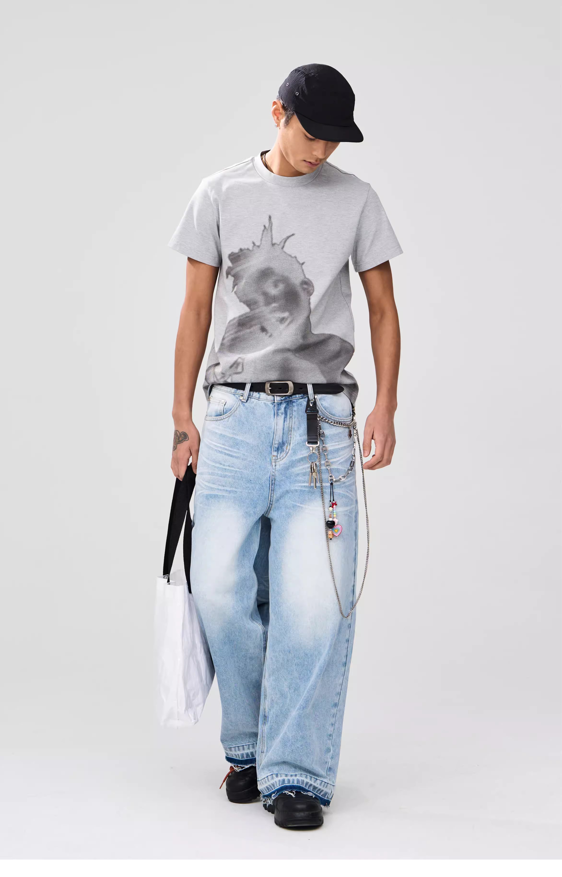 Hankou Subcarrier Negative Film Portrait Print T-shirt