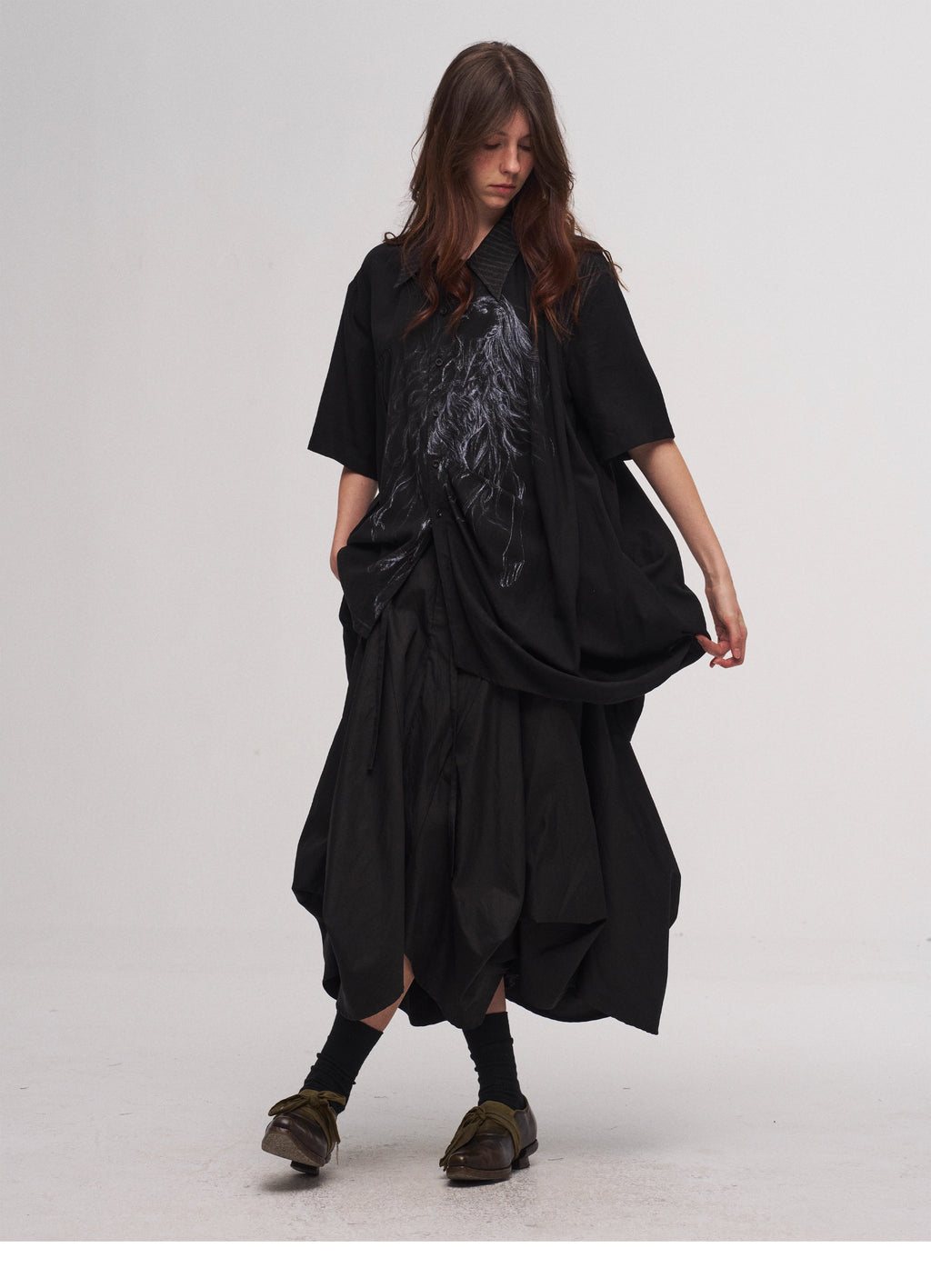 Tulip Skirt in Black Ink