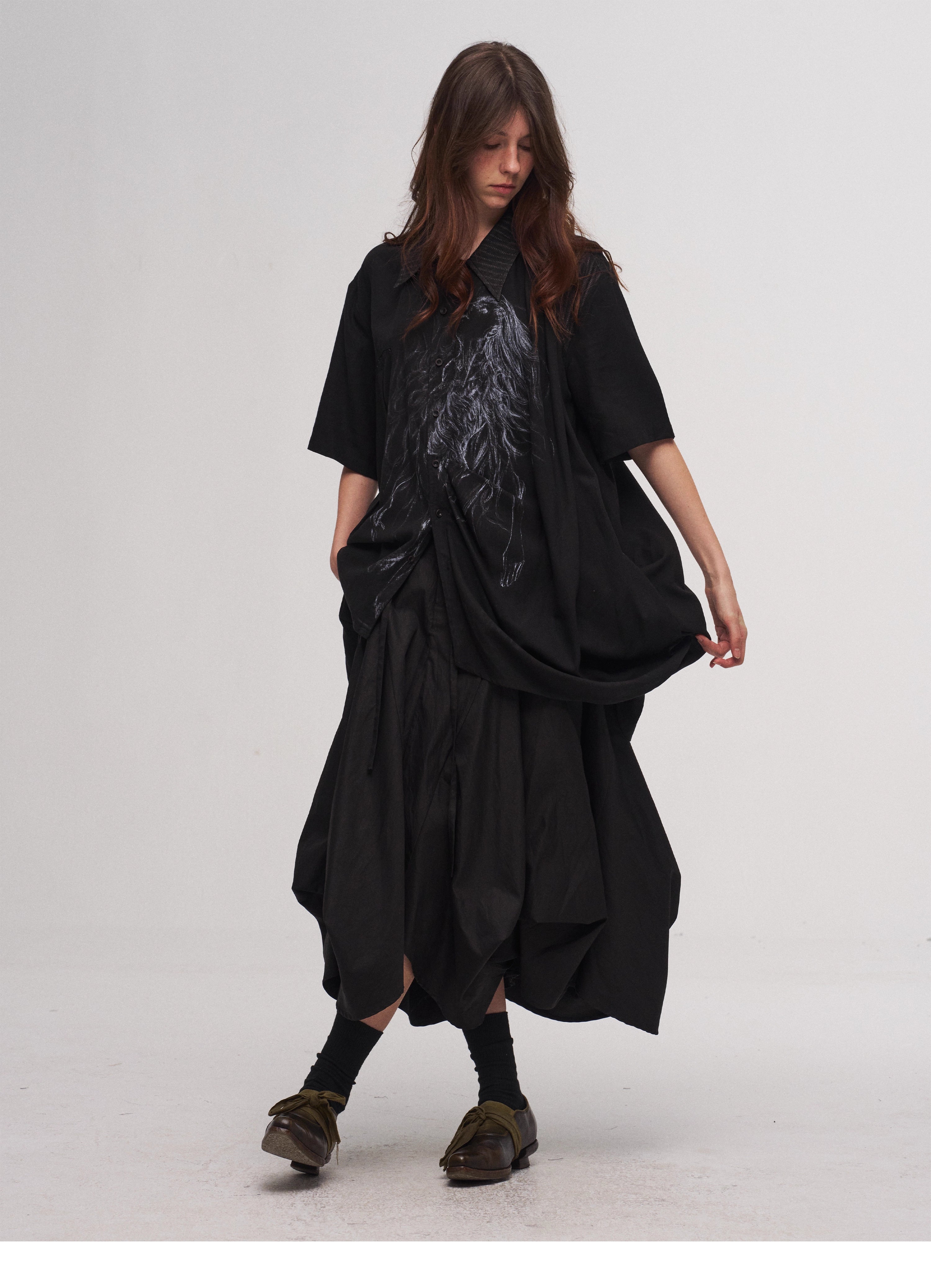 Tulip Skirt in Black Ink