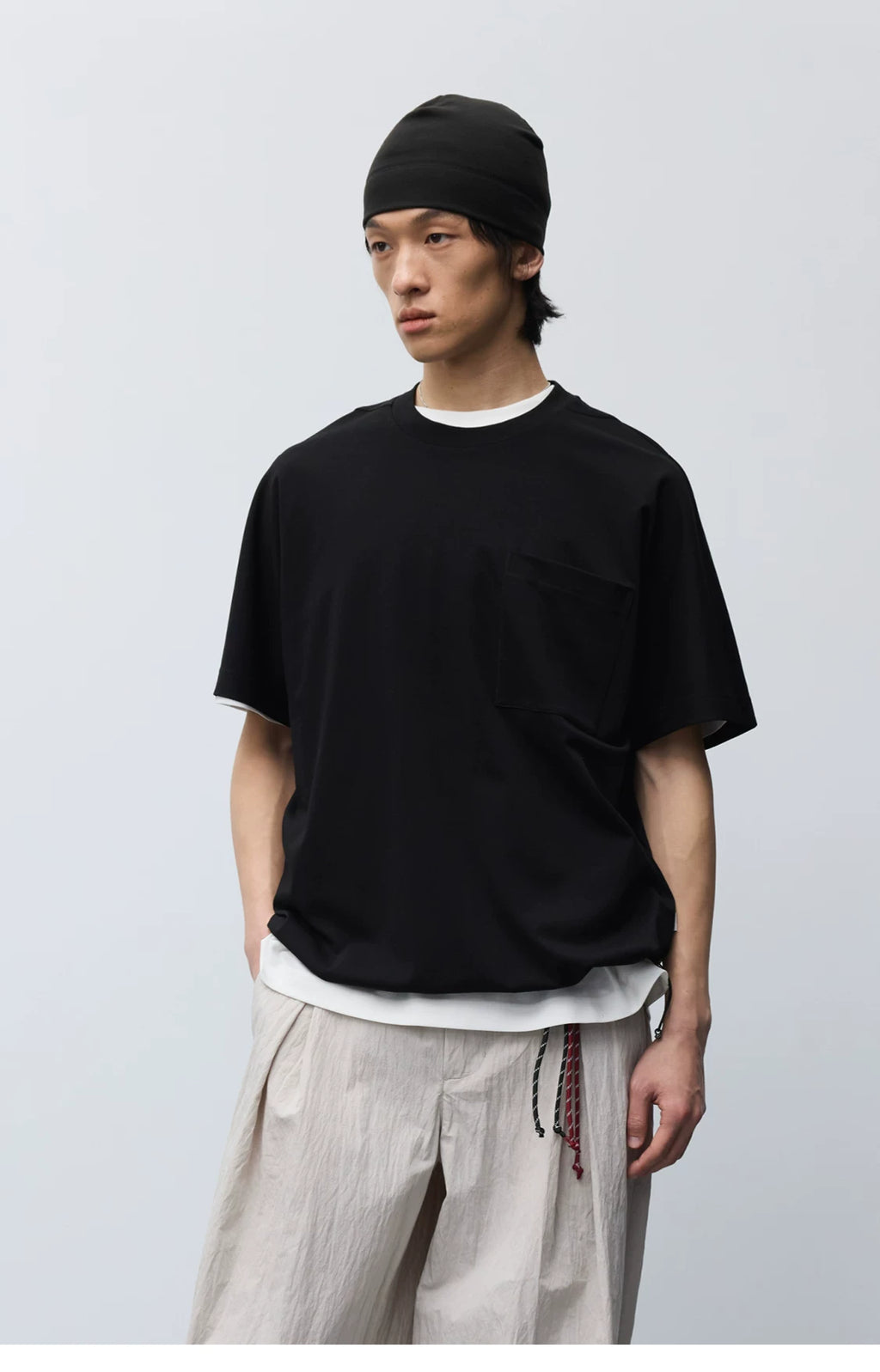 Triacetate Blend Pocket T-Shirt