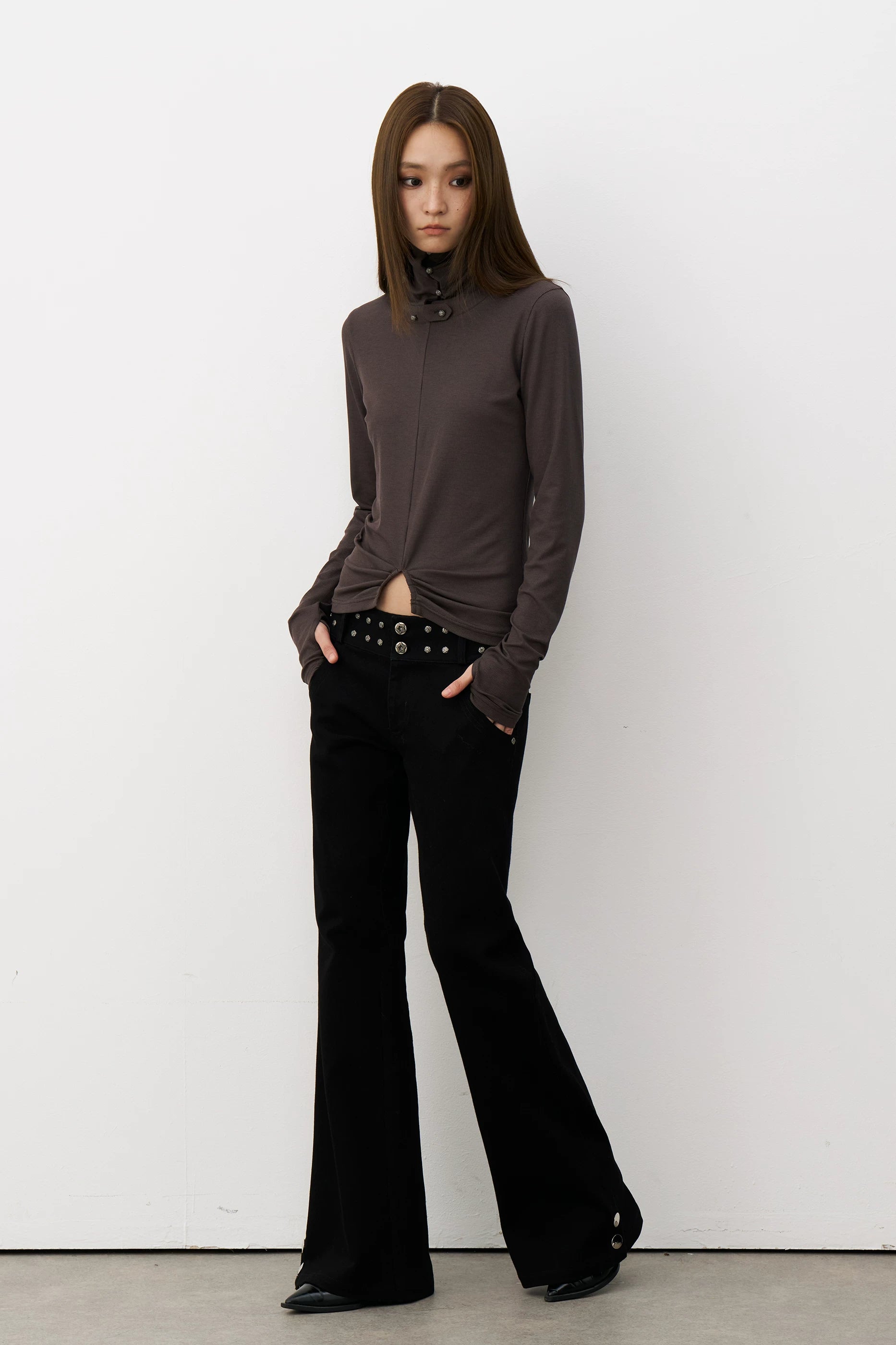 Nocturne Stud Flare Trousers