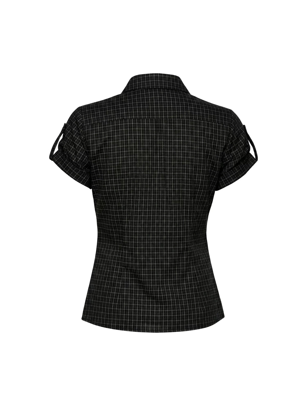 Grid Check Cap Sleeve Shirt