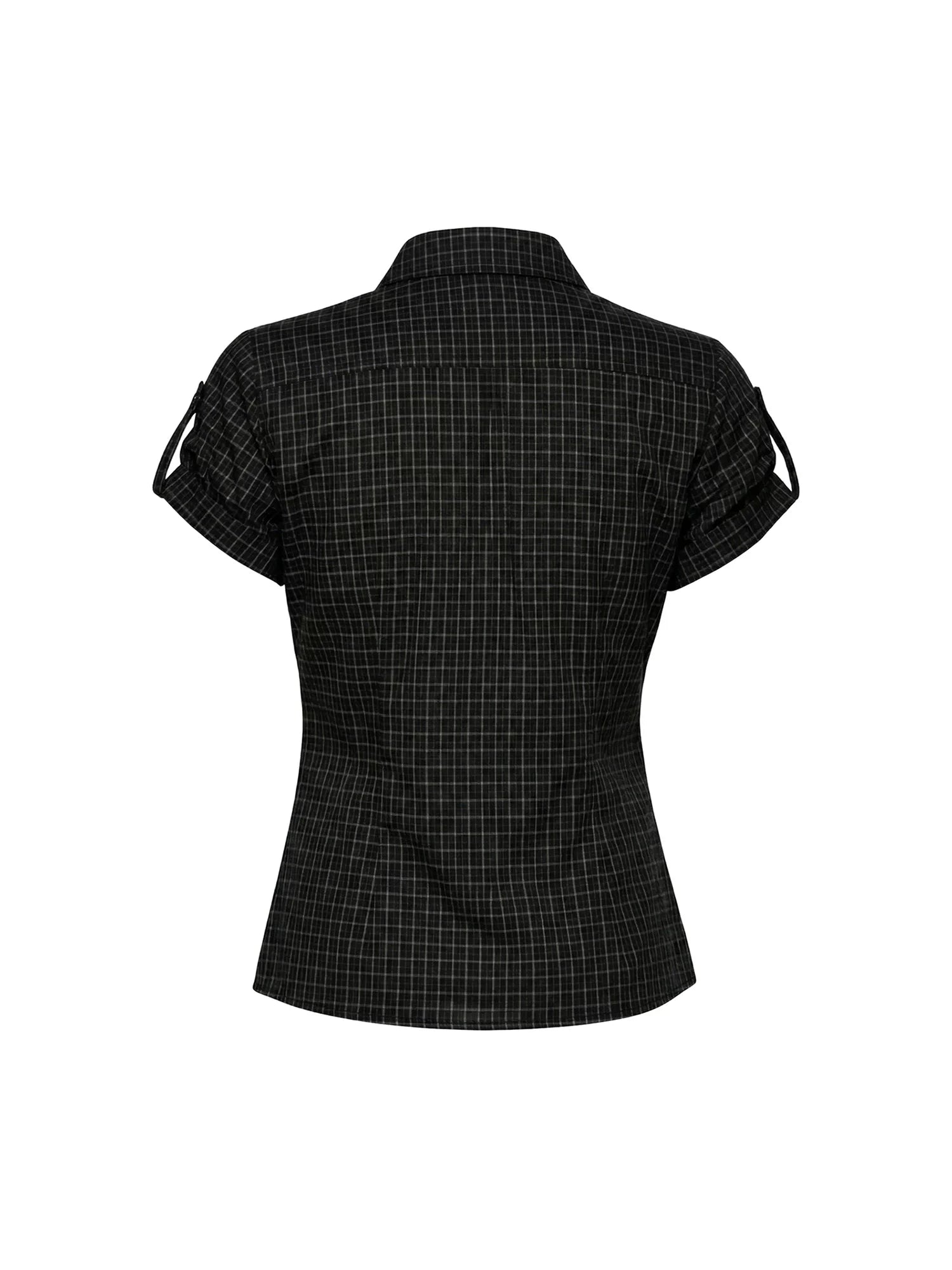 Grid Check Cap Sleeve Shirt