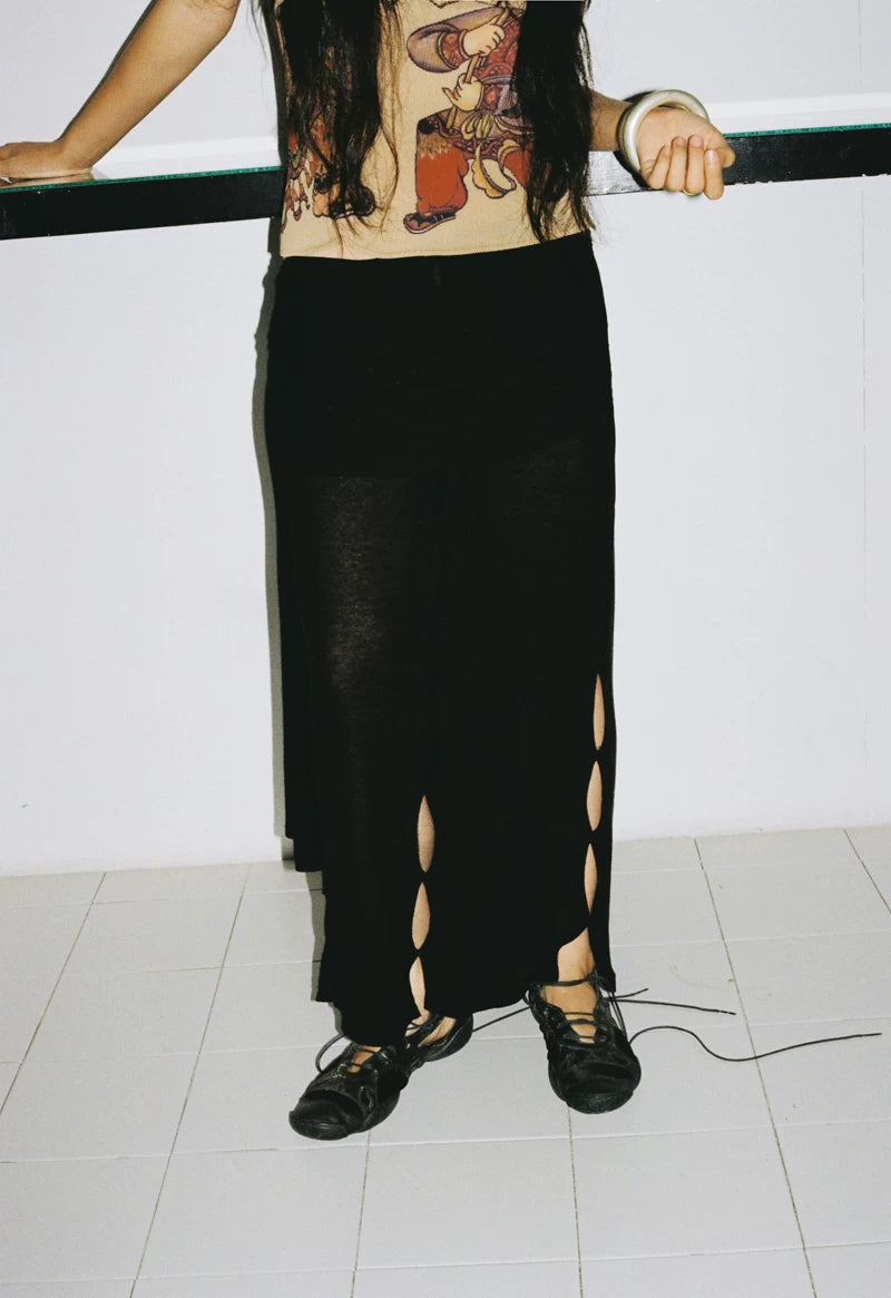 Aperture Wool-Blend Skirt