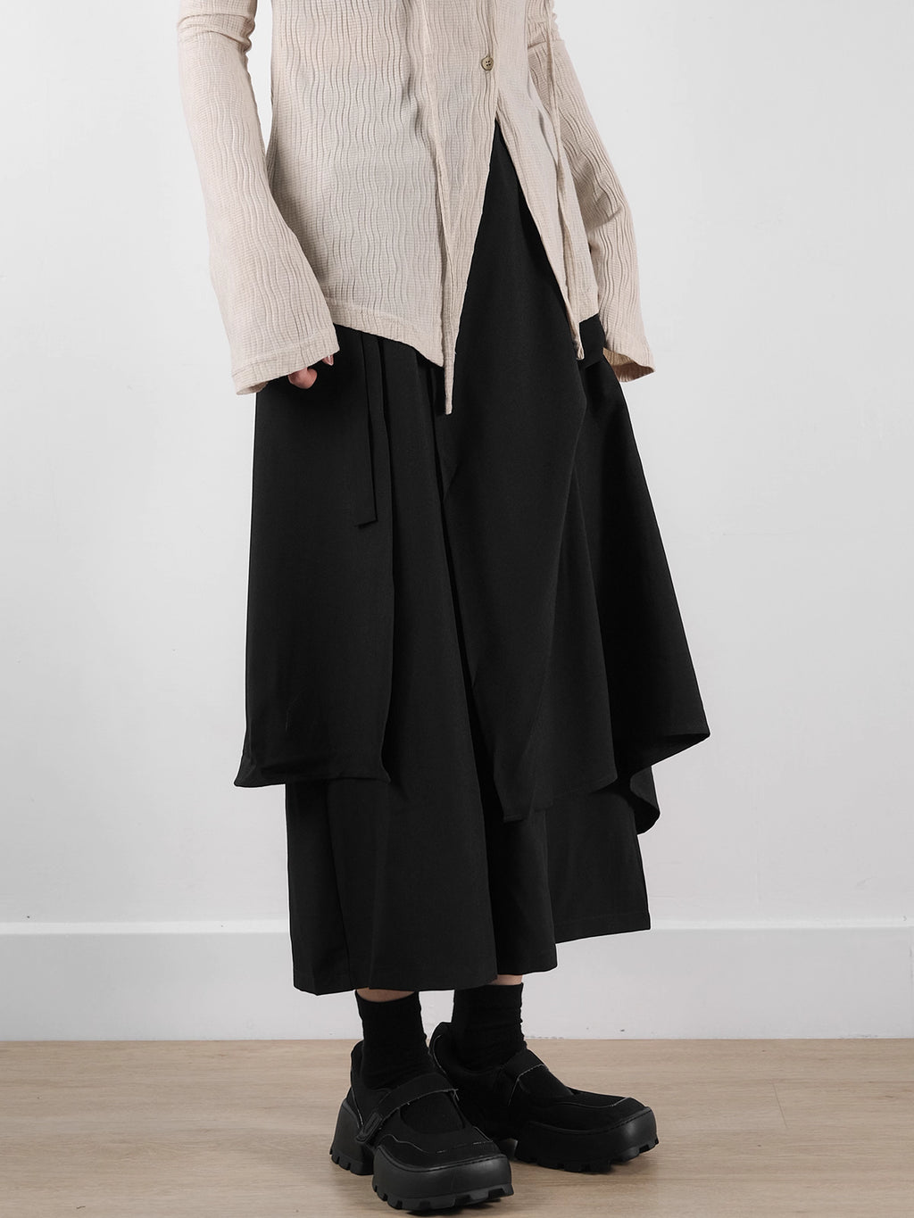 Deconstructed Drape Trouser Skirt
