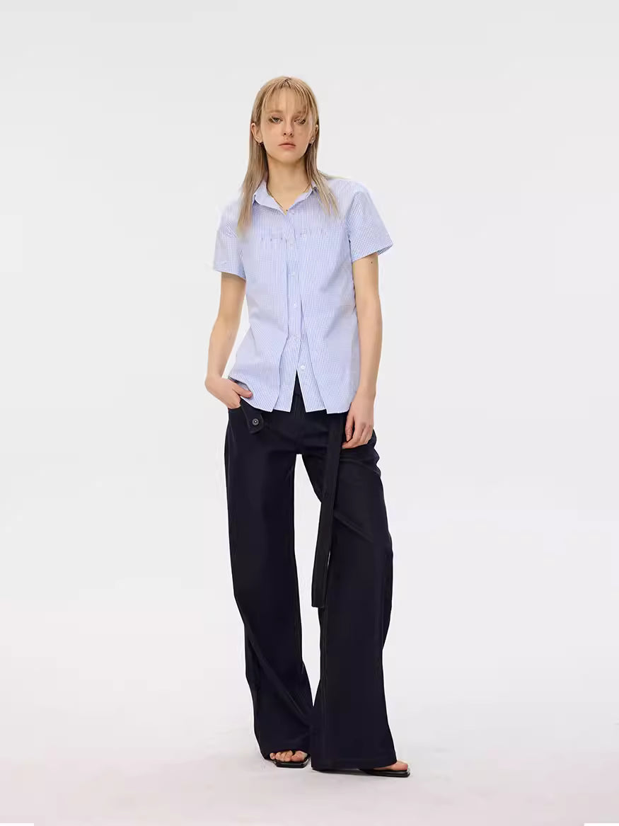 Asymmetric Wrap Jeans