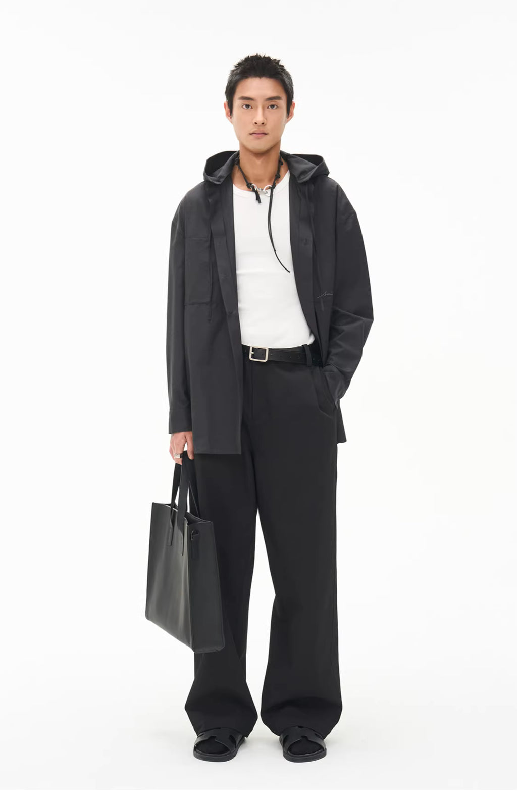 Micro-Topography Hooded Jacket