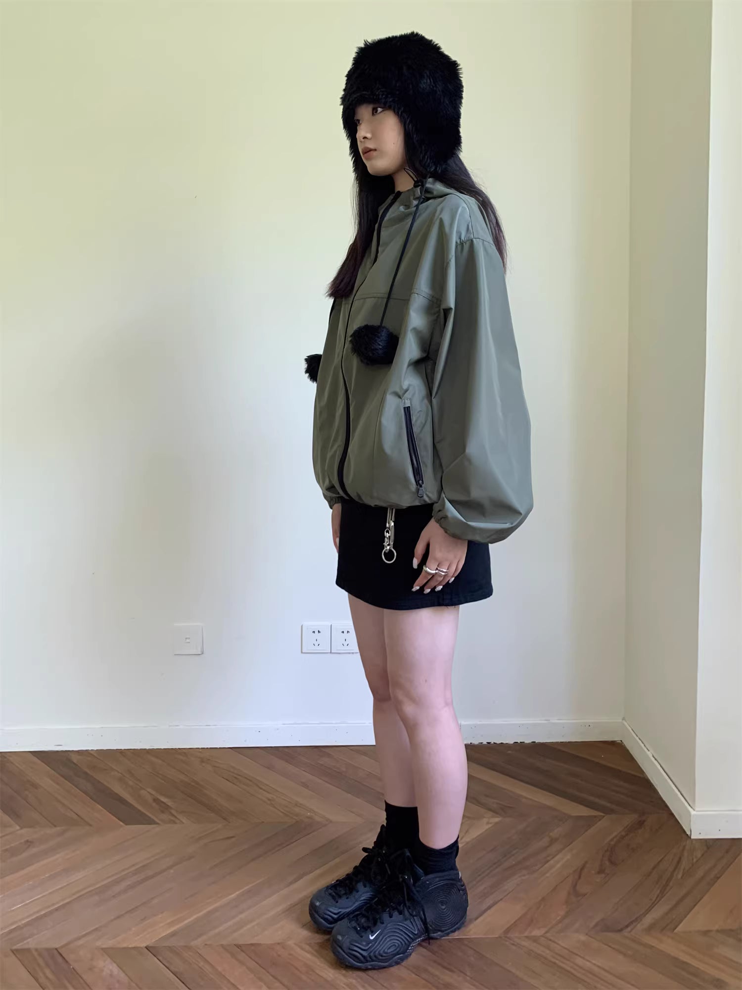 Technical Asymmetric Zip Windbreaker