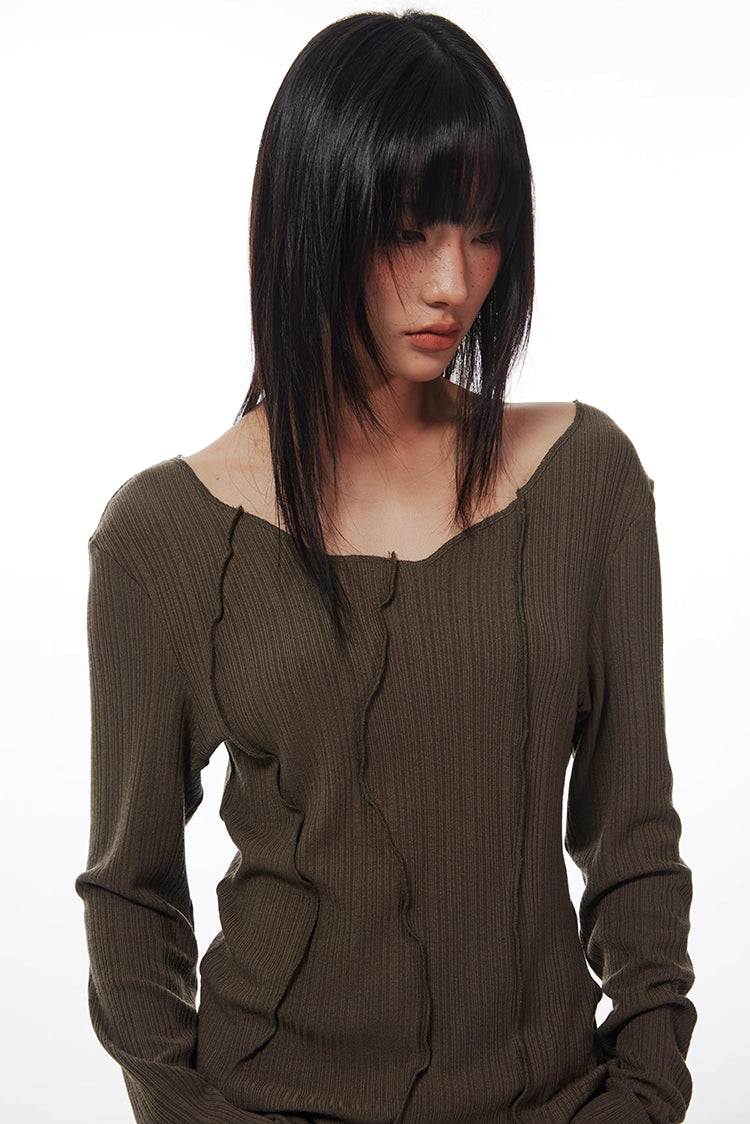 Ribbed Long Sleeve Top