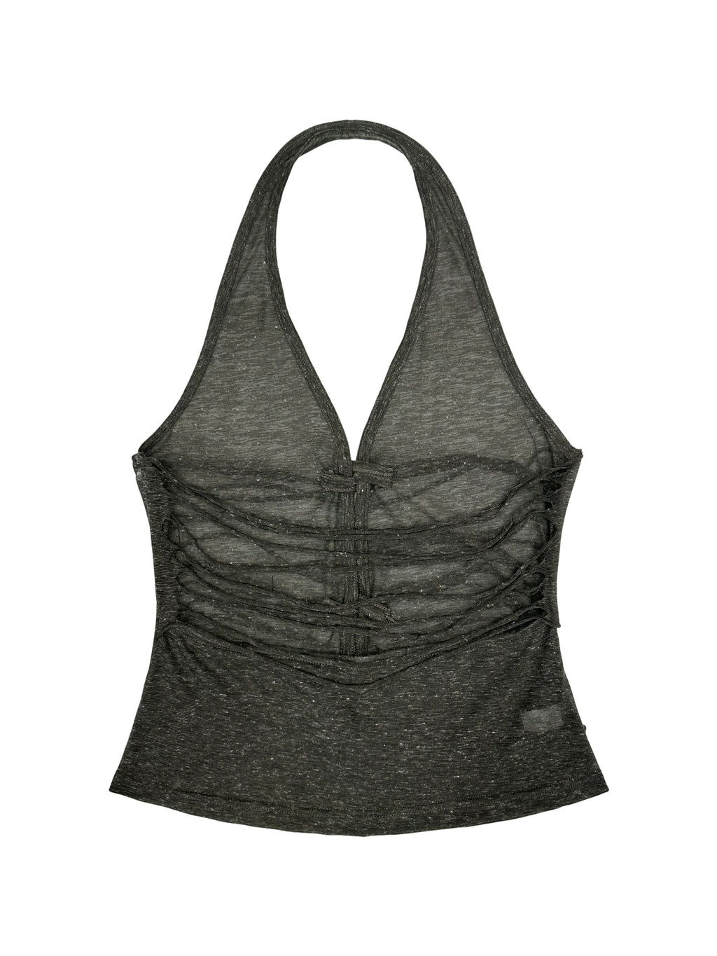 Ashen Ruche Halter Top